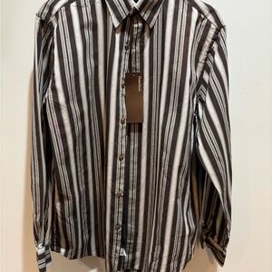 Vintage Perry Ellis Men's Long Sleeved Western Button Down Shirt Size Medium M